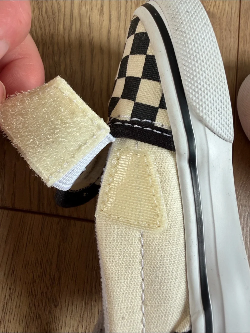 Vans Black & White Checkered Slip On Shoes Toddler Size 4.5